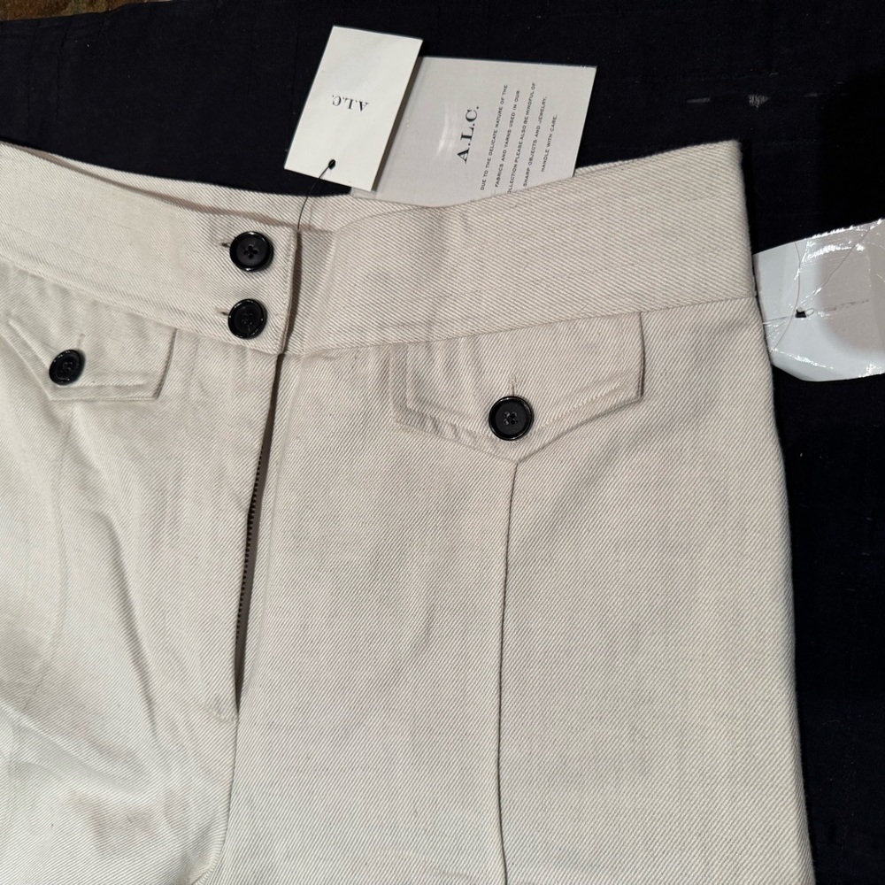 ❤️ NWT A.L.C. COTTON-LINEN Women’s Wide Leg Pants. Size: 6
